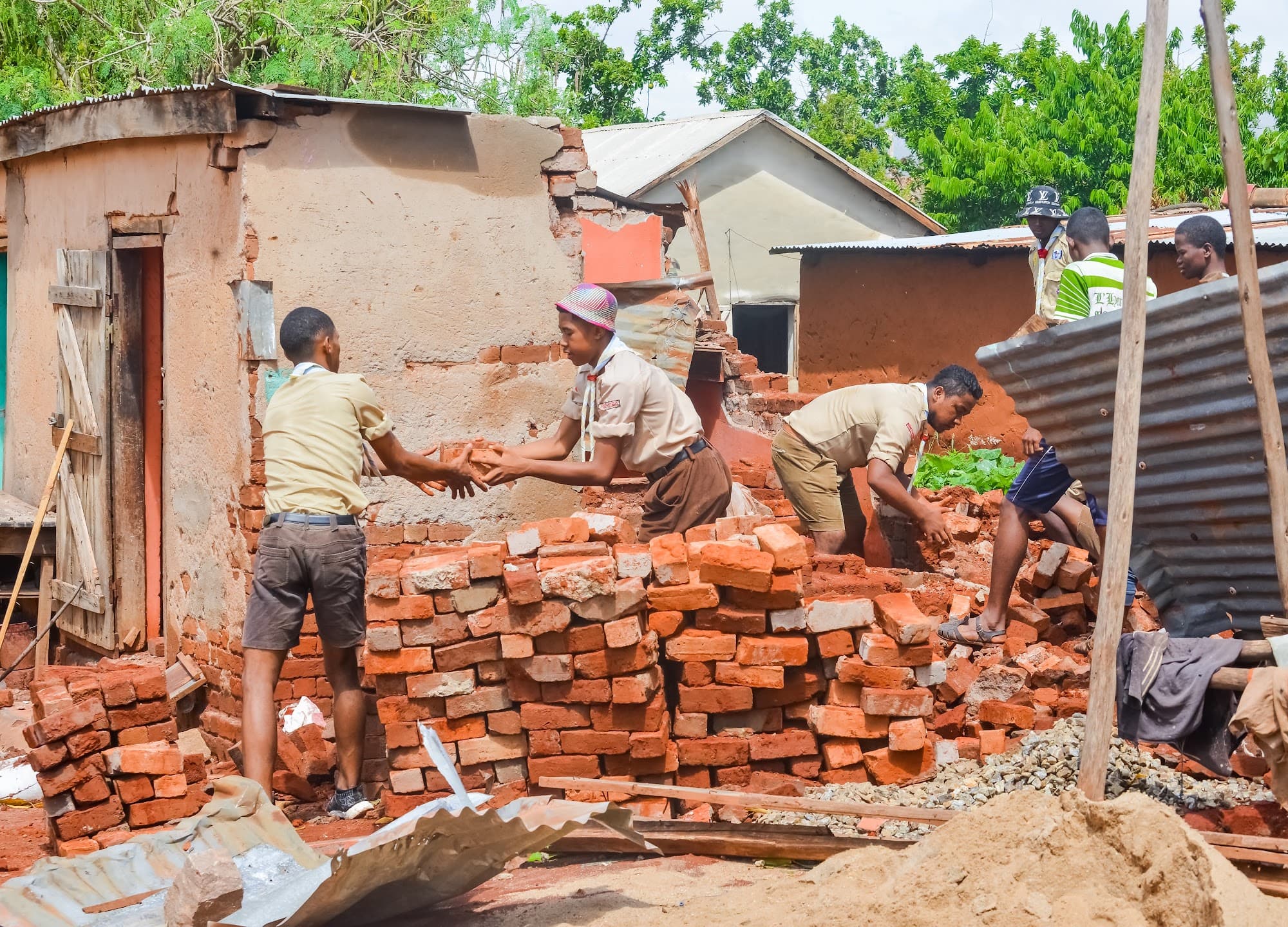 Chantier de construction communautaire